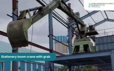 Stationary Boom Crane with Grab