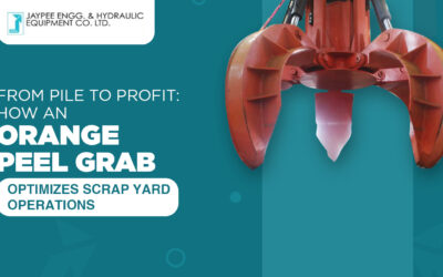 Home 97 - Jehel Scrap Handling Equipment: How an Orange Peel Grab Optimizes Scrap Yard Operations