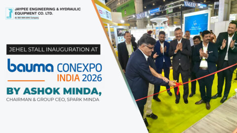 JEHEL Stall Inauguration at bauma CONEXPO India 2026 by Ashok Minda, Chairman & Group CEO, Spark Minda